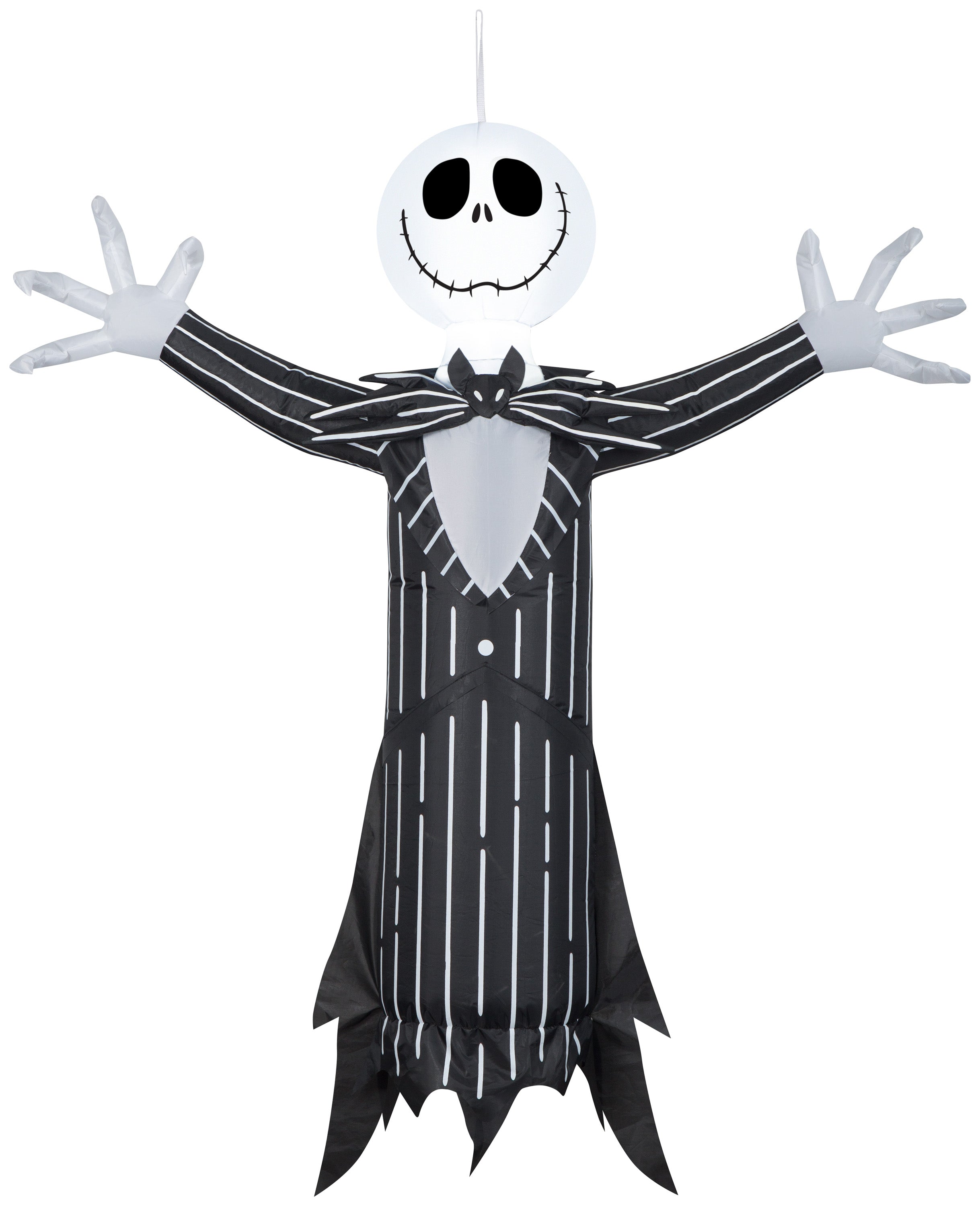 Gemmy Airblown Inflatable Hanging Jack Skellington, 4 ft Tall, black