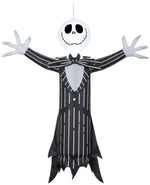 Load image into Gallery viewer, Gemmy Airblown Inflatable Hanging Jack Skellington, 4 ft Tall, black
