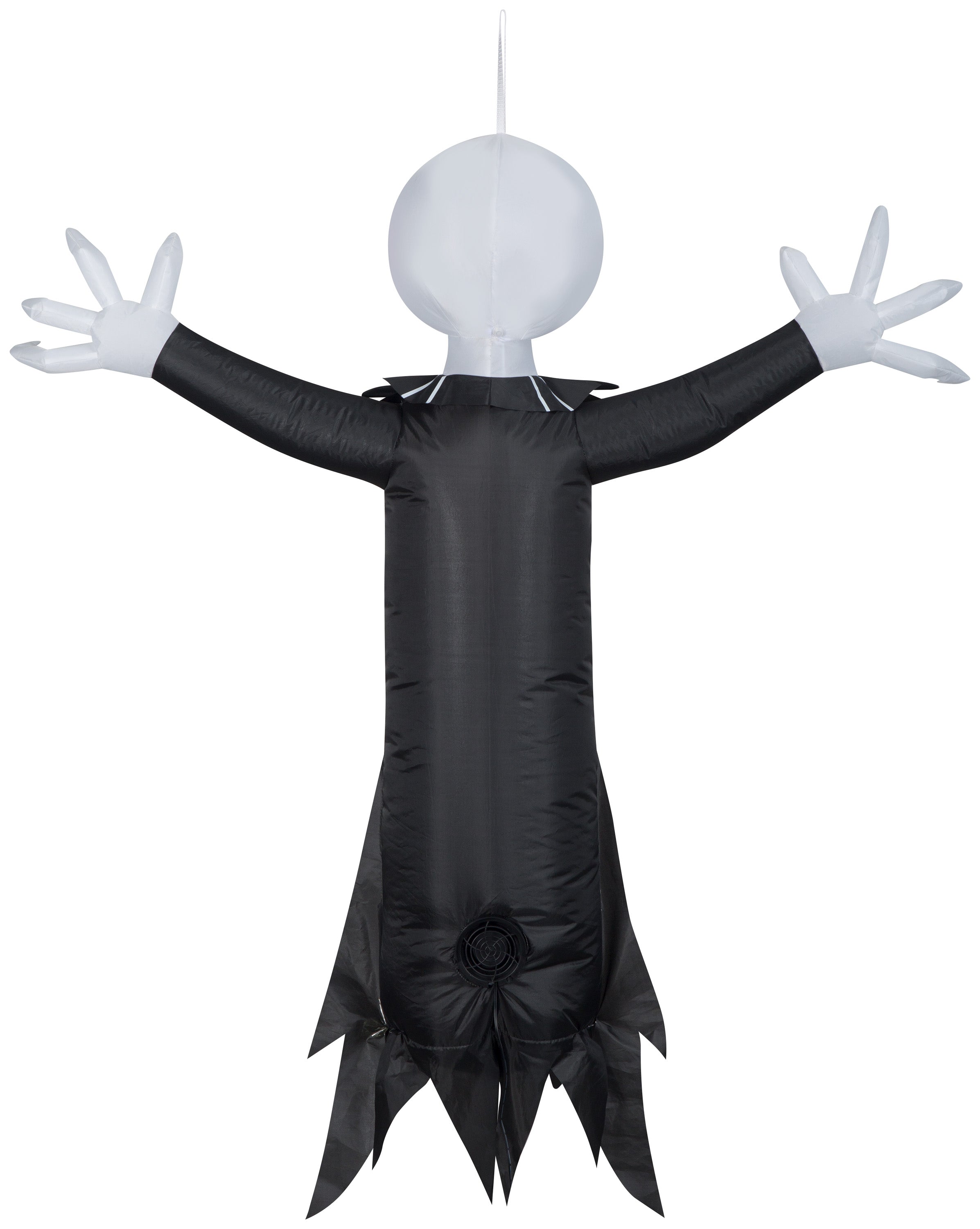 Gemmy Airblown Inflatable Hanging Jack Skellington, 4 ft Tall, black