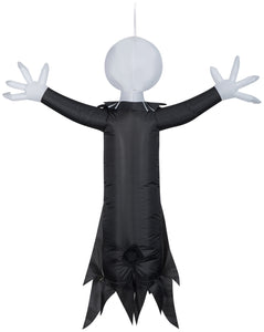 Gemmy Airblown Inflatable Hanging Jack Skellington, 4 ft Tall, black