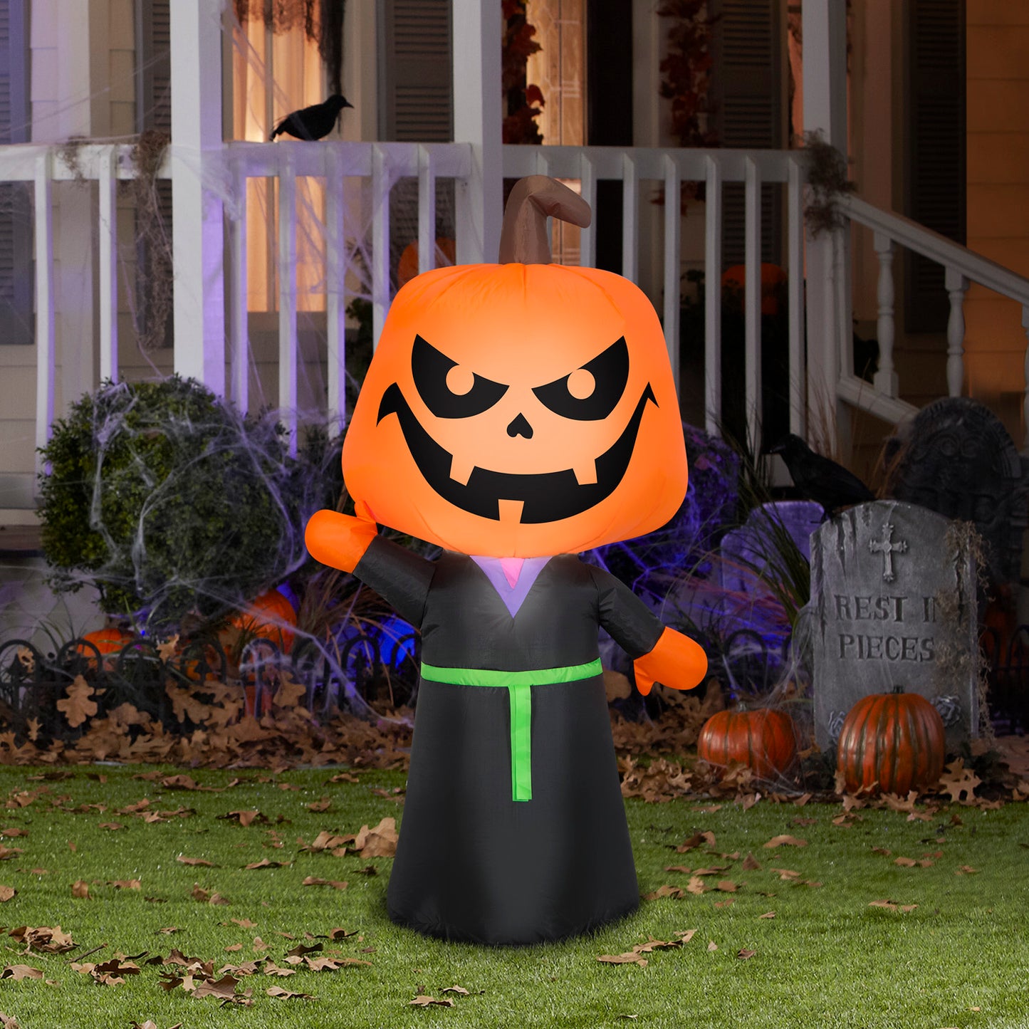 3.5-Ft Jack O’ Lantern Reaper Halloween Inflatable lifestyle