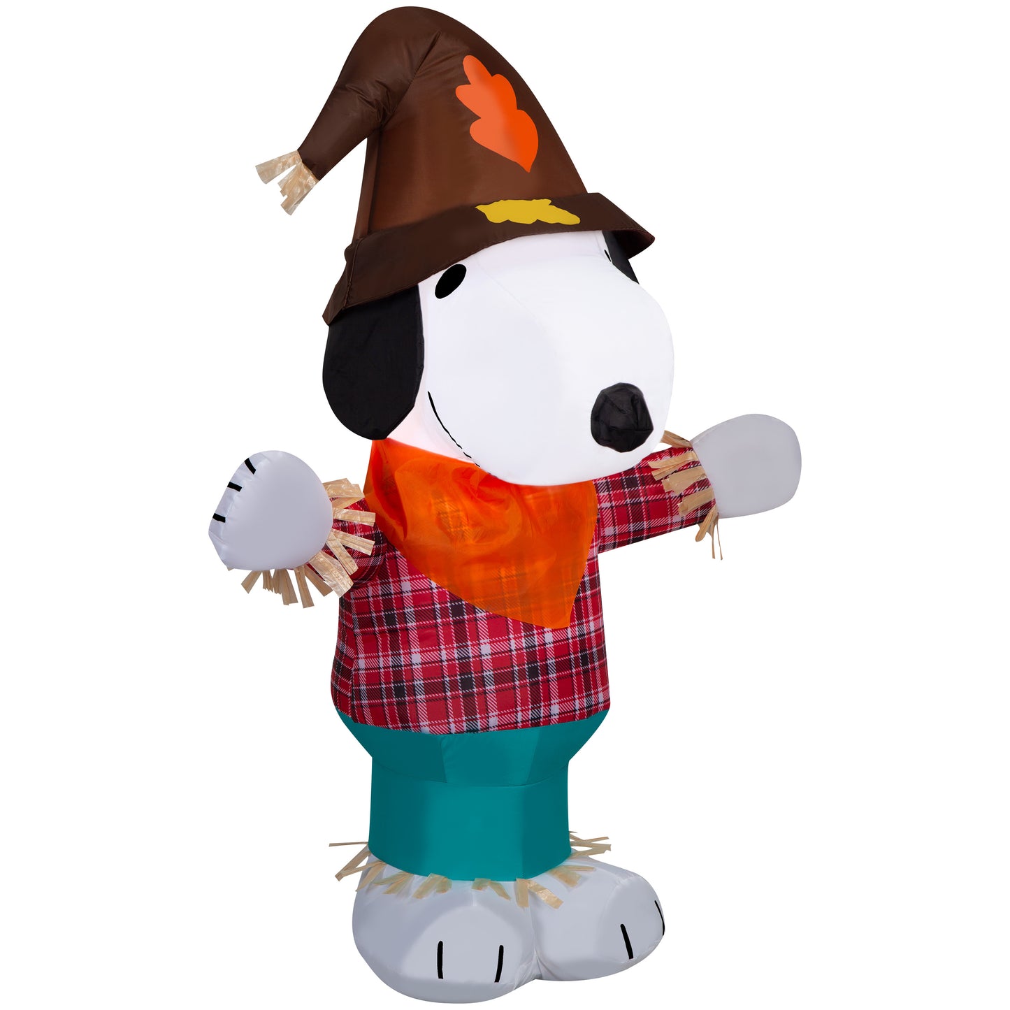 3.5-Ft Peanuts Snoopy in Plaid Shirt Thanksgiving Inflatable