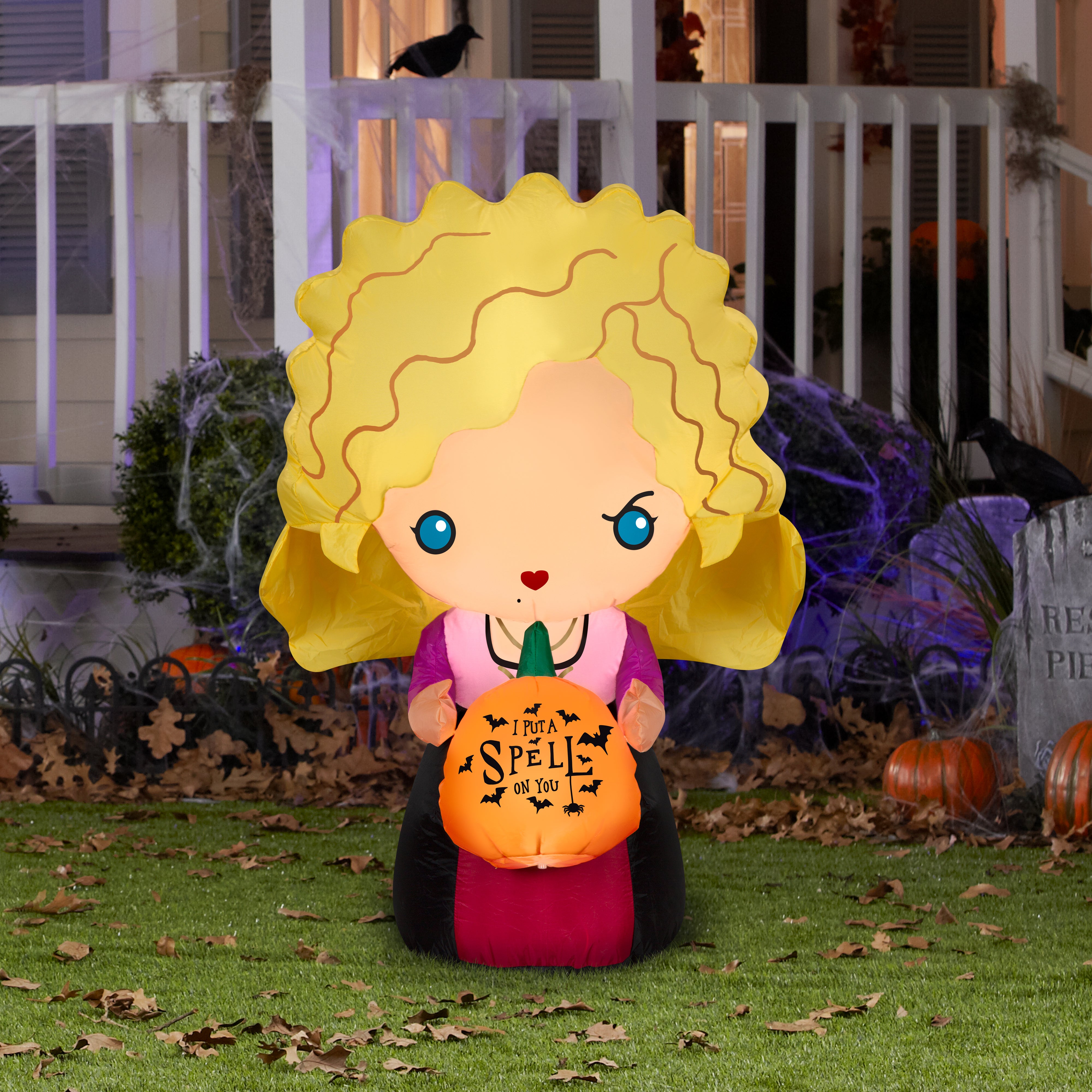 Gemmy Airblown Hocus Pocus Sarah Disney, 3.5 ft Tall, Multi