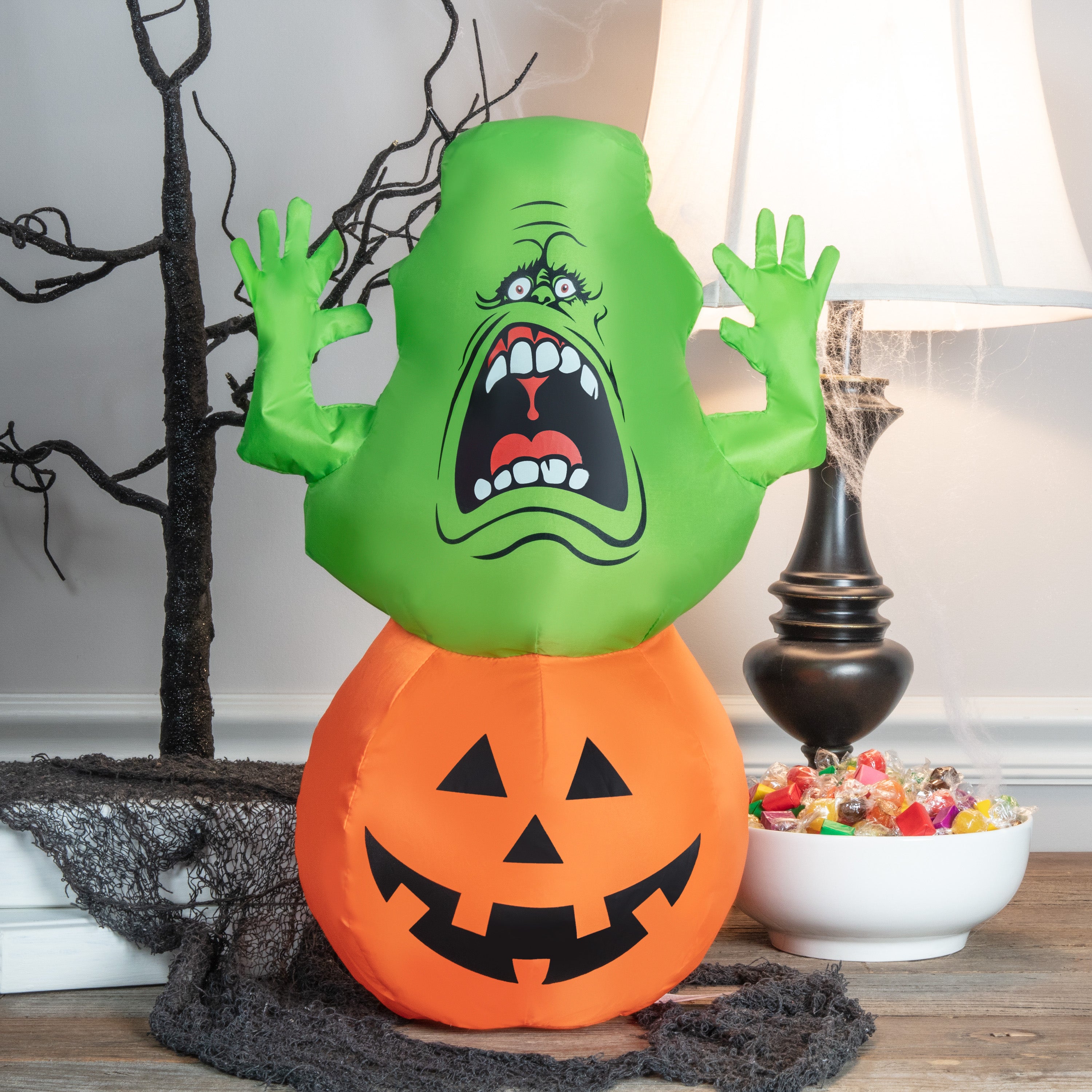 Gemmy Airdorable Airblown Slimer Ghostbusters, 1.5 ft Tall, green