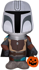 Load image into Gallery viewer, Gemmy 3.5 ft Tall Airblown Halloween The Mandalorian Star Wars
