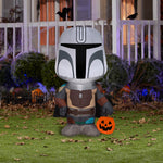 Load image into Gallery viewer, Gemmy 3.5 ft Tall Airblown Halloween The Mandalorian Star Wars
