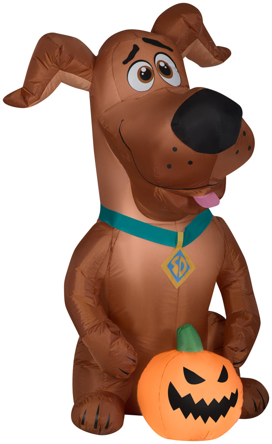Inflatable SCOOB with Pumpkin, 5 ft Tall, brown
