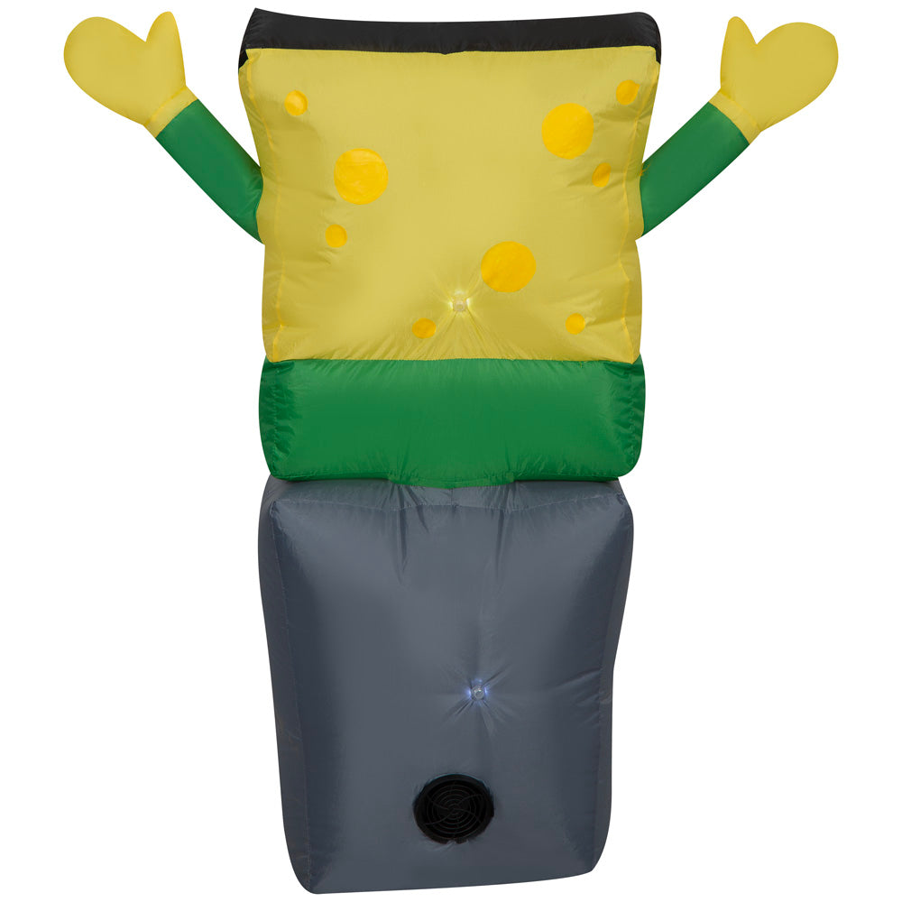 Gemmy Airblown SpongeBob as Monster on Tombstone Nick, 3 ft Tall, Multi