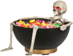 Load image into Gallery viewer, Gemmy Animated Candy Bowl Moving Jaw Skeleton w/Glowing Red Eyes
