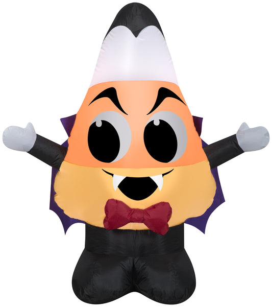 Inflatable Candy Corn Vampire, 3.5 ft Tall, orange