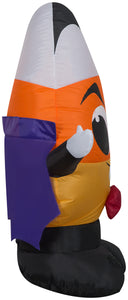 Gemmy Airblown Inflatable Candy Corn Vampire, 3.5 ft Tall, orange