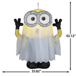 Load image into Gallery viewer, Gemmy Airblown Inflatable Hanging Minion as Ghost Universal, 3.5 ft Tall, Multicolored
