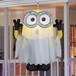 Load image into Gallery viewer, Gemmy Airblown Inflatable Hanging Minion as Ghost Universal, 3.5 ft Tall, Multicolored
