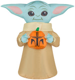 Load image into Gallery viewer, Gemmy Airdorable Airblown The Child w/Pumpkin Star Wars , 1.5 ft Tall, Blue
