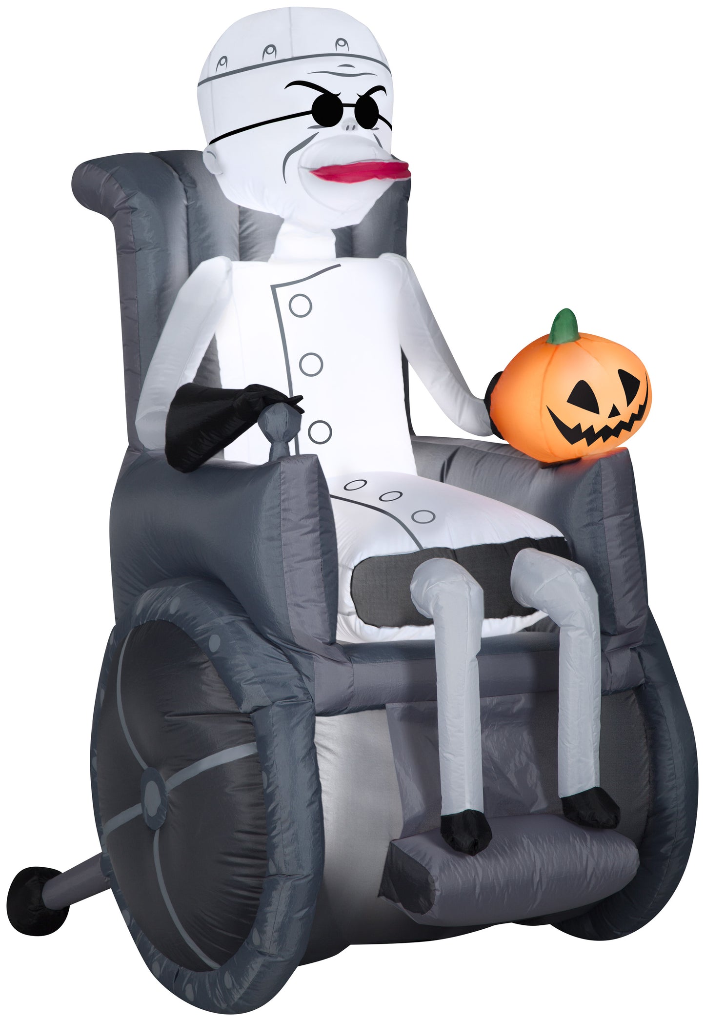 Inflatable Dr. Finkelstein with Pumpkin, 5.5 ft Tall, grey