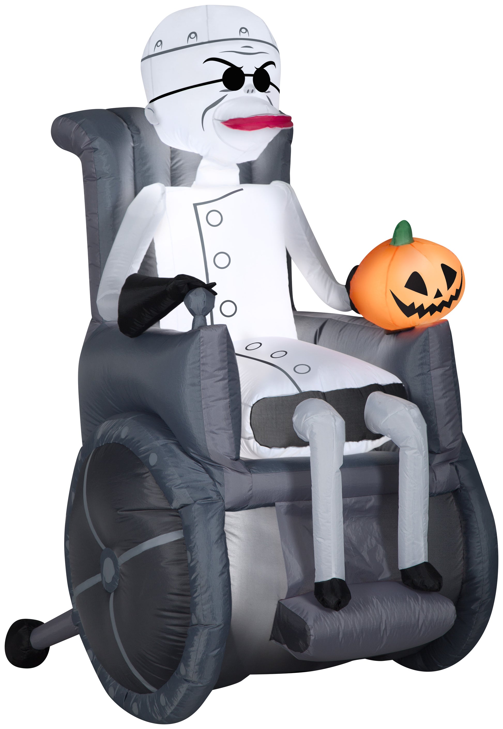 Inflatable Dr. Finkelstein with Pumpkin, 5.5 ft Tall, grey