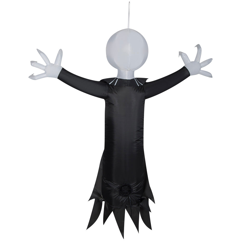 Gemmy Airblown Hanging Jack Skellington w/Blinking Lights Disney, 4 ft Tall, Multi