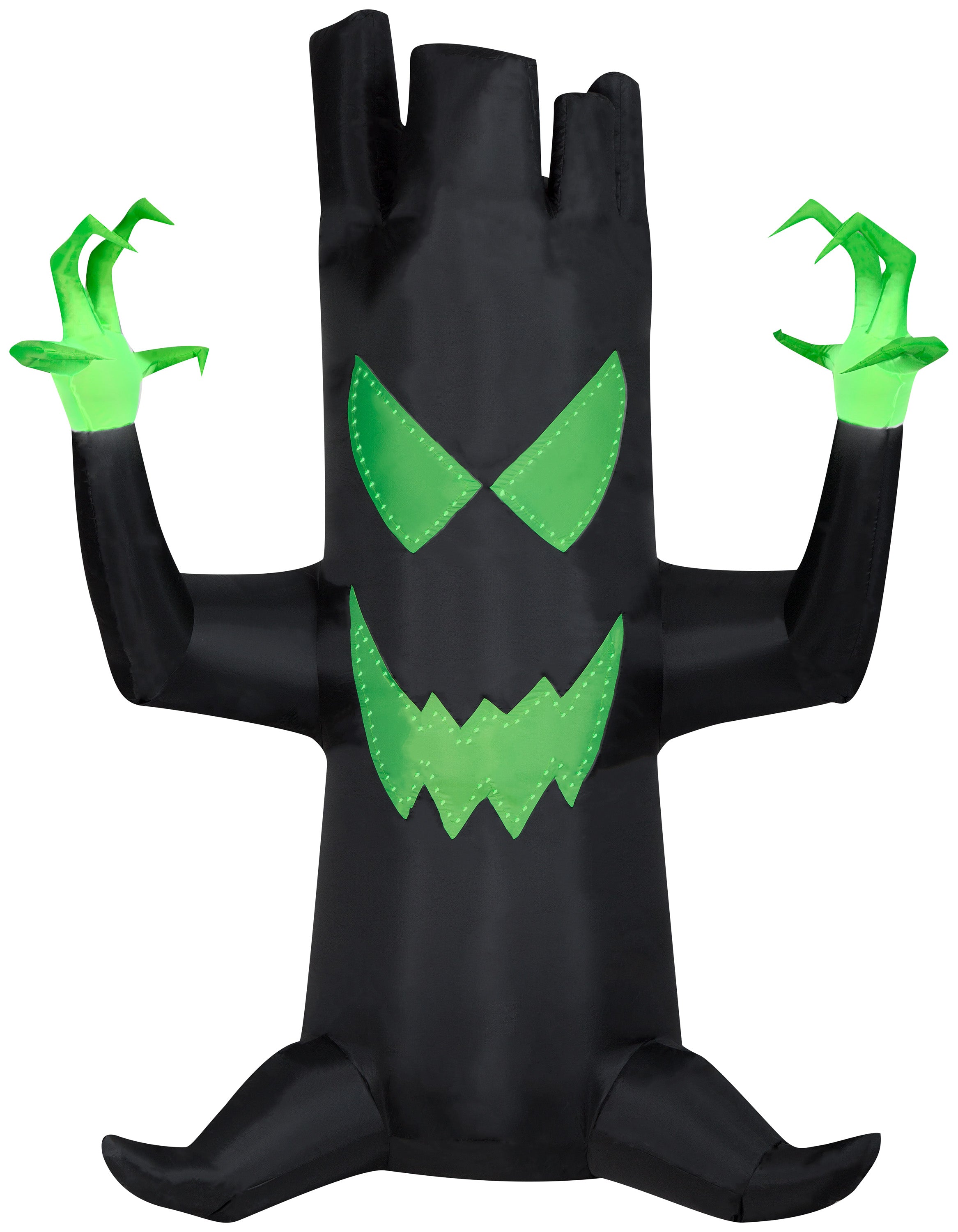 Gemmy Airblown Inflatable Spooky Black Tree with Micro Lights, 7 ft Tall, black