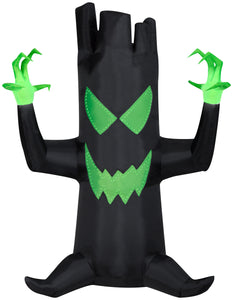 Gemmy Airblown Inflatable Spooky Black Tree with Micro Lights, 7 ft Tall, black