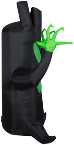 Gemmy Airblown Inflatable Spooky Black Tree with Micro Lights, 7 ft Tall, black