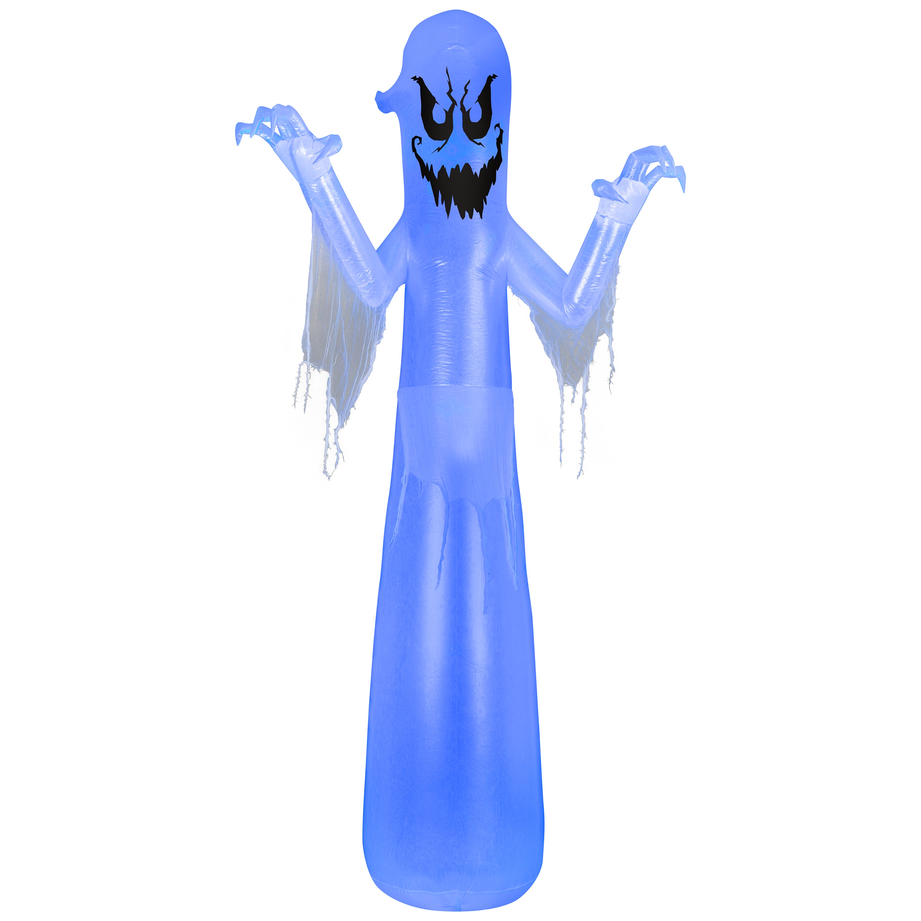 Gemmy Giant Airblown Inflatable Scary Ghost with Flickering Light, 12 ft Tall, Multi