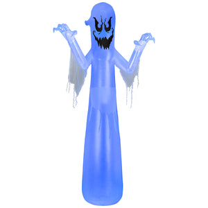 Gemmy Giant Airblown Inflatable Scary Ghost with Flickering Light, 12 ft Tall, Multi