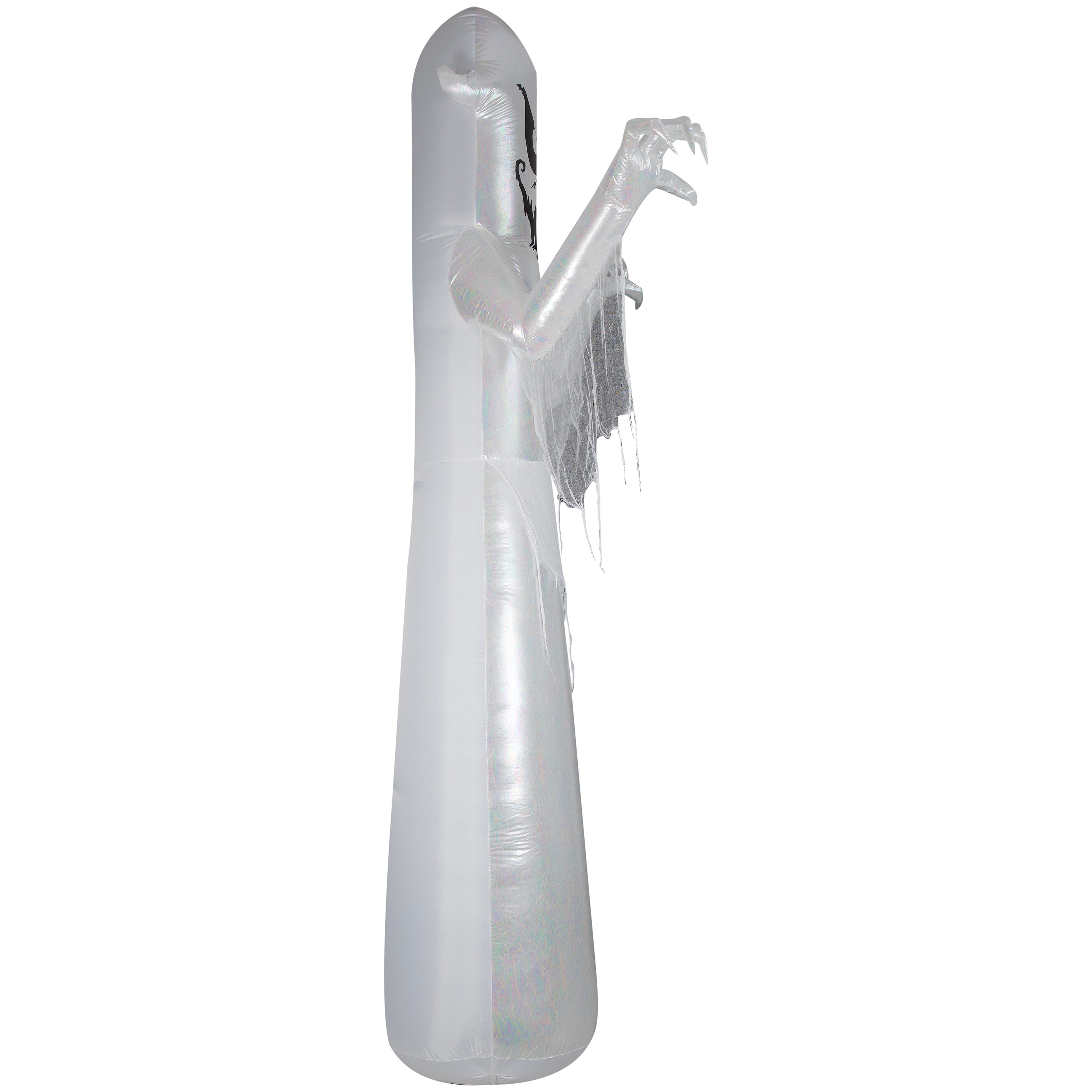Gemmy Giant Airblown Inflatable Scary Ghost with Flickering Light, 12 ft Tall, Multi