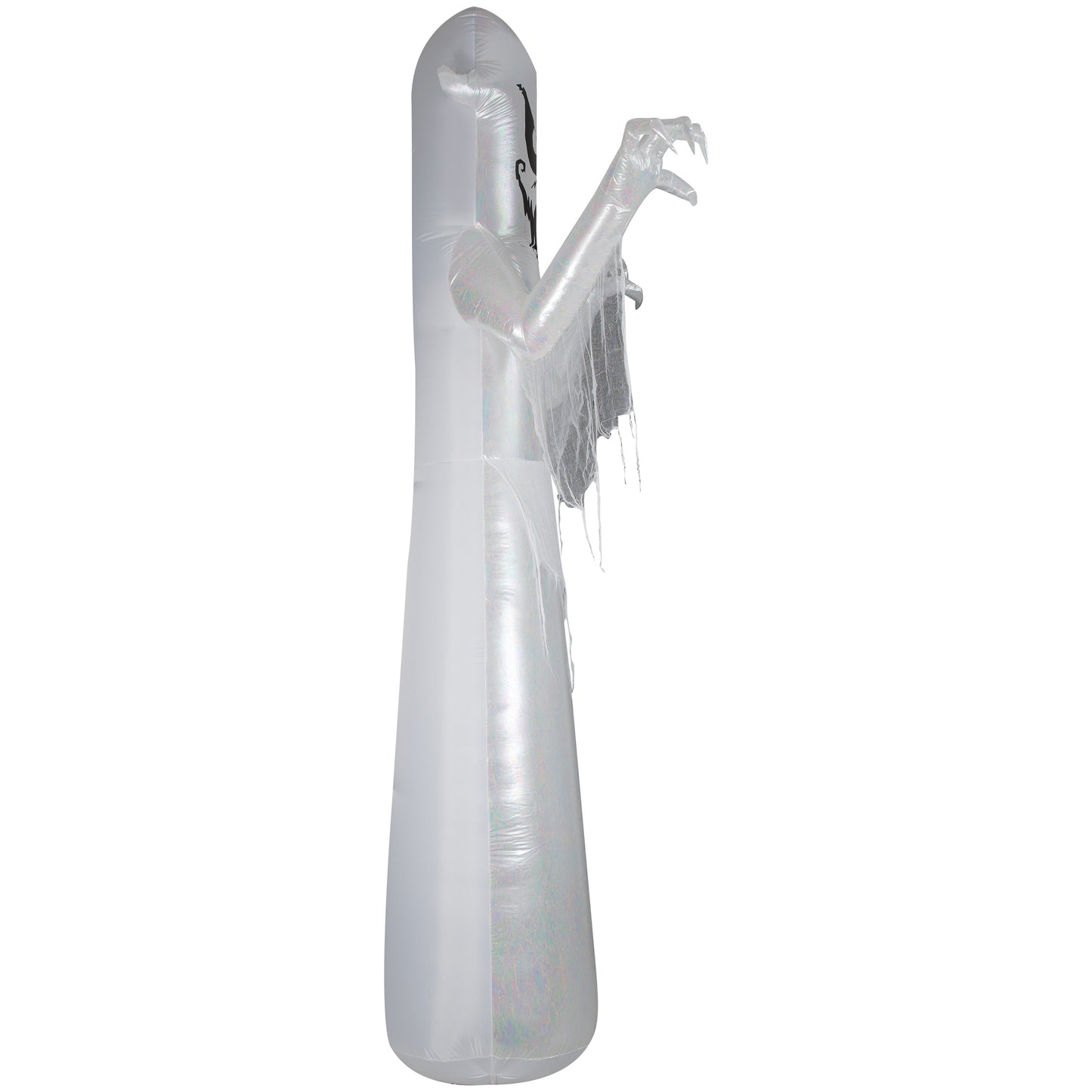 Gemmy Giant Airblown Inflatable Scary Ghost with Flickering Light, 12 ft Tall, Multi