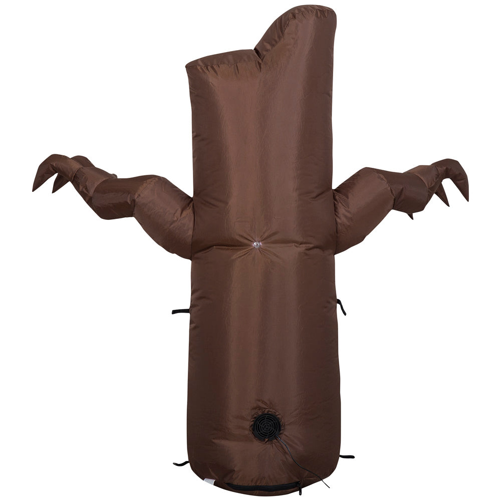 Gemmy Airblown Inflatable Brown Tree w/Yellow Face & JOL , 3.5 ft Tall, Multi