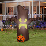 Load image into Gallery viewer, Gemmy Airblown Inflatable Brown Tree w/Yellow Face &amp; JOL , 3.5 ft Tall, Multi

