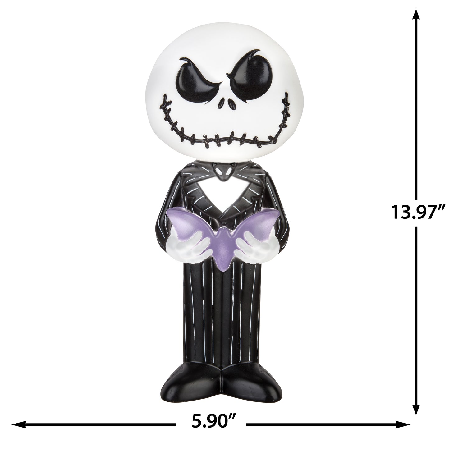 14-Inch Disney Jack Skellington Lighted Halloween Blow Mold dimensions