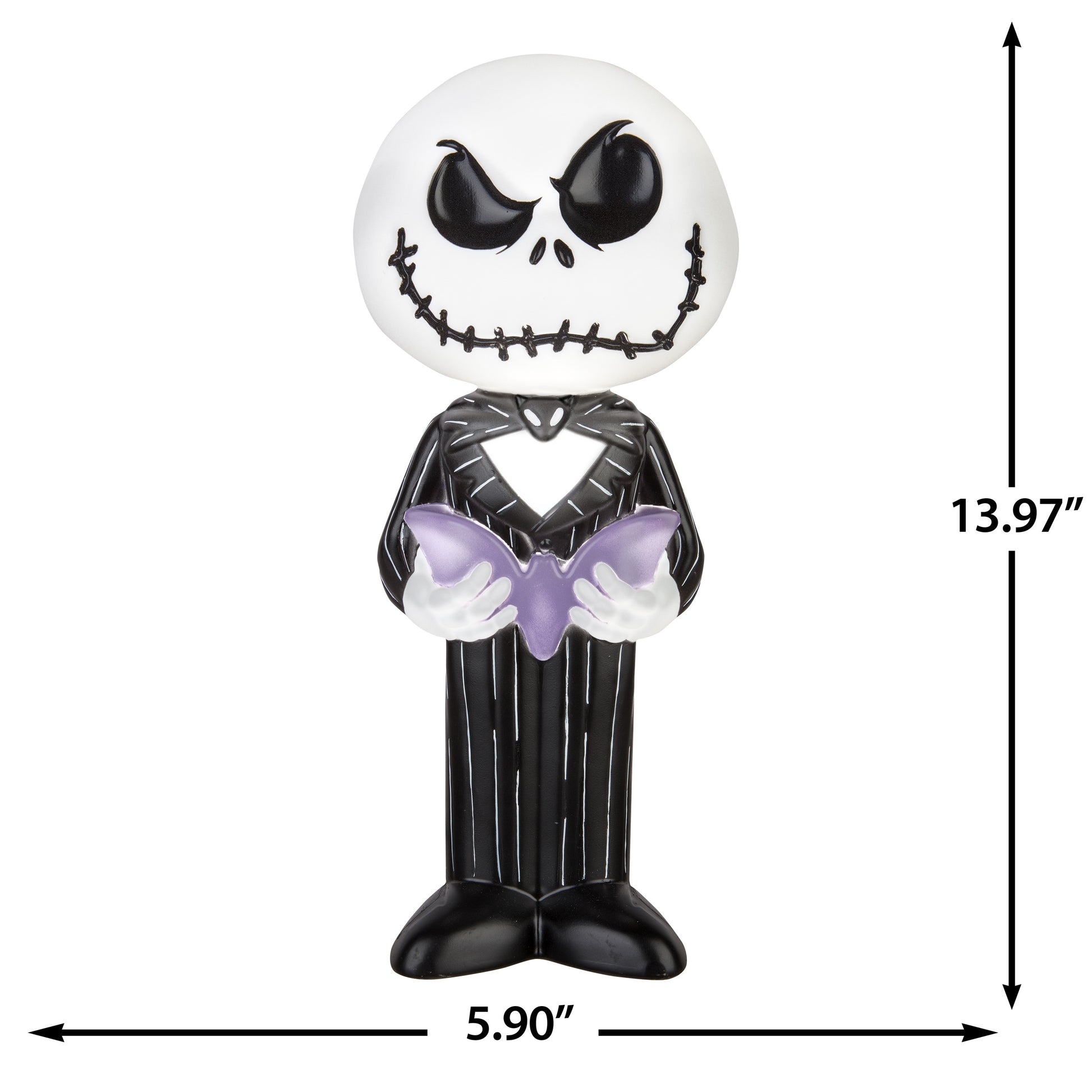 14-Inch Disney Jack Skellington Lighted Halloween Blow Mold dimensions