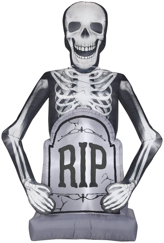 Photorealistic Skeleton w/Tombstone Giant, 10 ft Tall