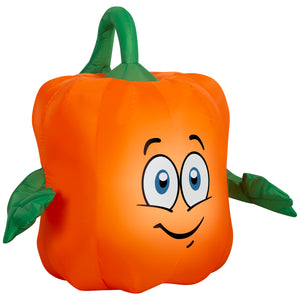 Gemmy Halloween Inflatable Spookley the Square Pumpkin, 3.5 ft Tall, Multi