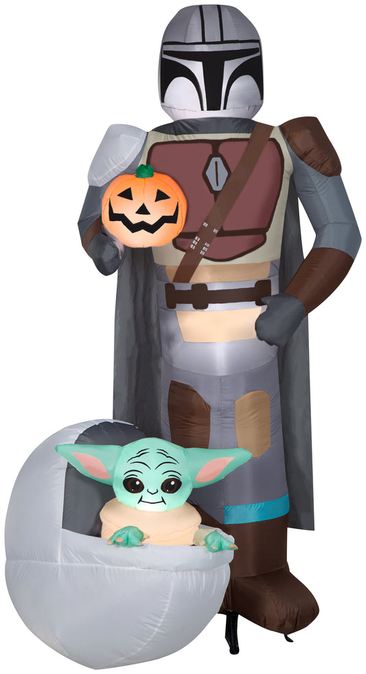 Inflatable The Mandalorian and Grogu™ in Pod, 6.5 ft Tall, grey