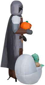 Load image into Gallery viewer, Gemmy Airblown Inflatable The Mandalorian and Grogu™ in Pod, 6.5 ft Tall, grey
