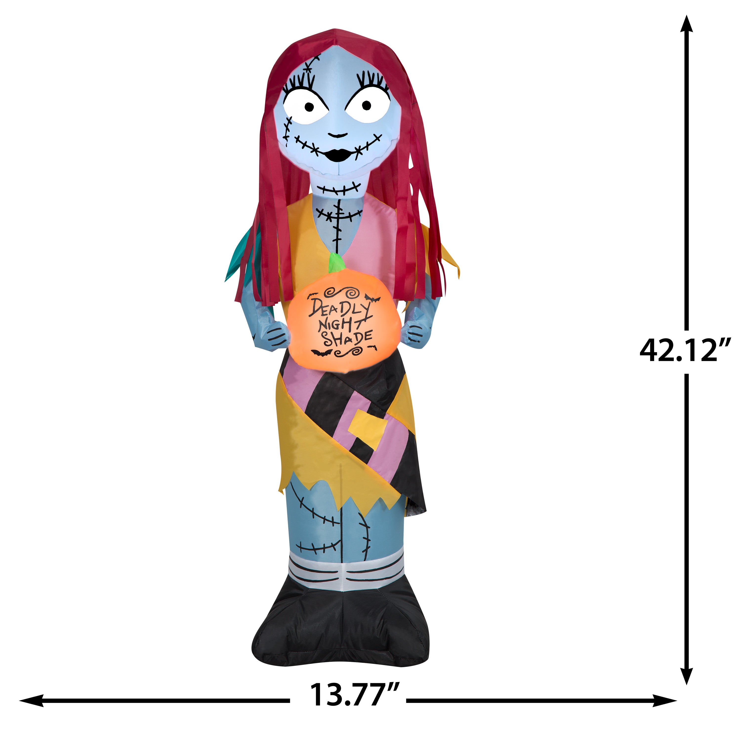 Gemmy Airblown Inflatable Sally w/Pumpkin Disney, 3.5 ft Tall, Multicolored