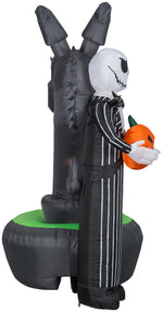 Load image into Gallery viewer, Gemmy Projection Airblown Jack Skellington w/Kaleidoscope Fountain Scene Disney, 6 ft Tall, Multi
