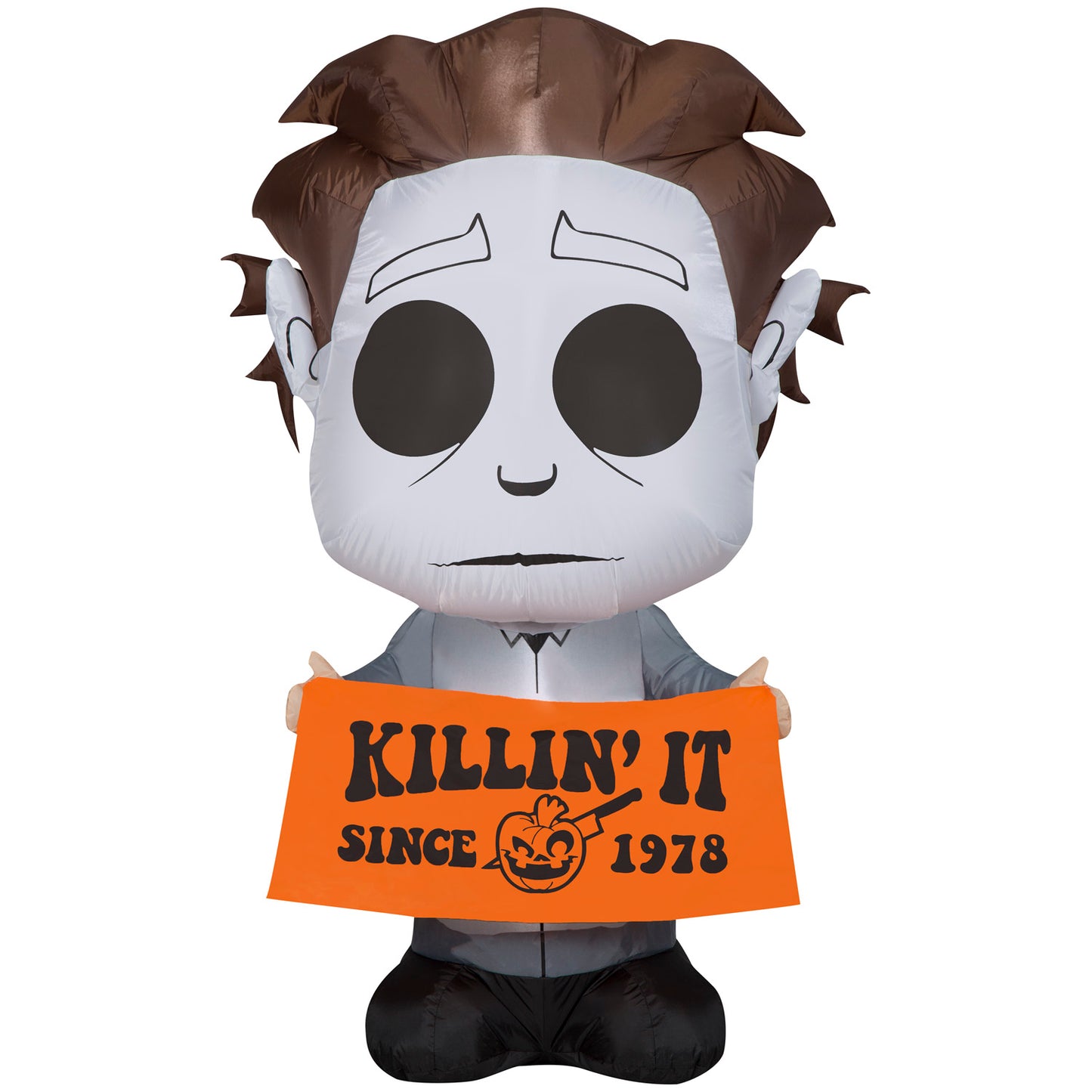 Halloween Inflatable Michael Myers with Banner, 5 ft Tall