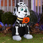 Load image into Gallery viewer, Gemmy Airblown Marshall in Skeleton Costume Nick, 3 ft Tall, Multi
