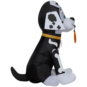 Gemmy Airblown Marshall in Skeleton Costume Nick, 3 ft Tall, Multi