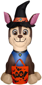 Gemmy Airblown Chase in Witch Costume Nick, 3.5 ft Tall, Multi