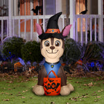 Load image into Gallery viewer, Gemmy Airblown Chase in Witch Costume Nick, 3.5 ft Tall, Multi
