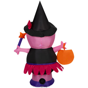 Gemmy Airblown Peppa Pig as Witch Peppa Pig, 4 ft Tall, Multi