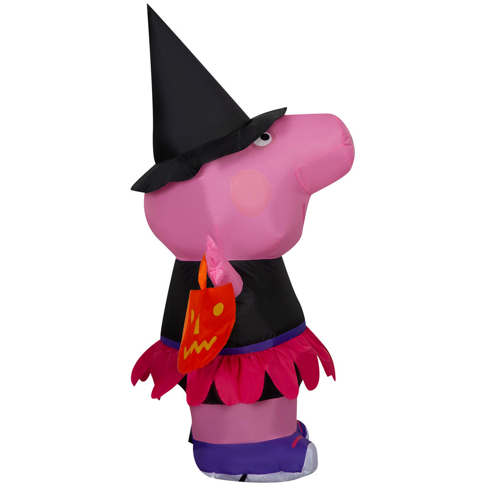 Gemmy Airblown Peppa Pig as Witch Peppa Pig, 4 ft Tall, Multi