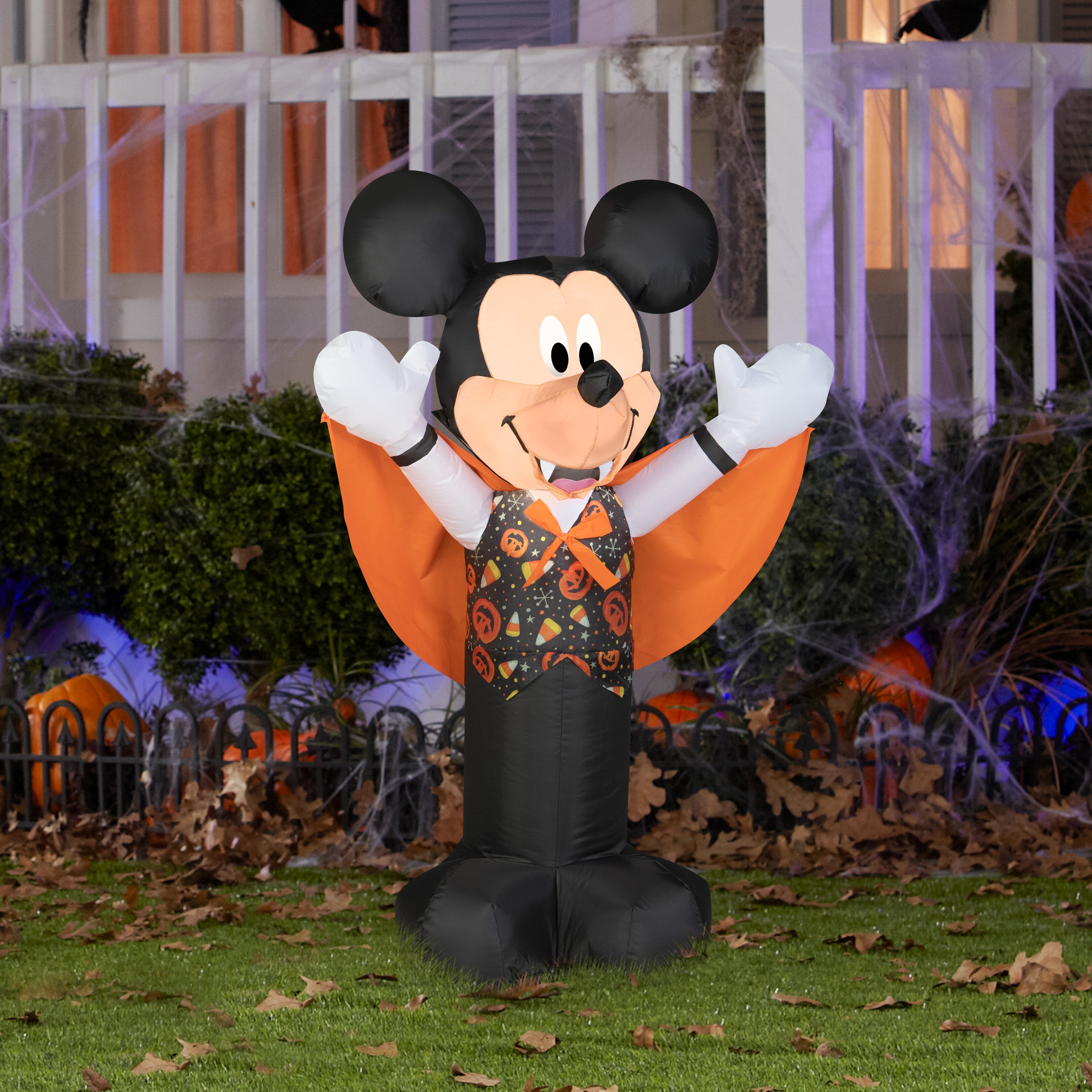 Gemmy Airblown Inflatable Mickey Mouse as Vampire, 3.5 ft Tall, black
