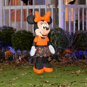 Gemmy Airblown Inflatable Minnie Mouse in Candy Skirt, 3.5 ft Tall, black