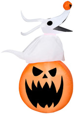 Load image into Gallery viewer, Gemmy Airblown Zero w/Pumpkin, 3.5 ft Tall, White
