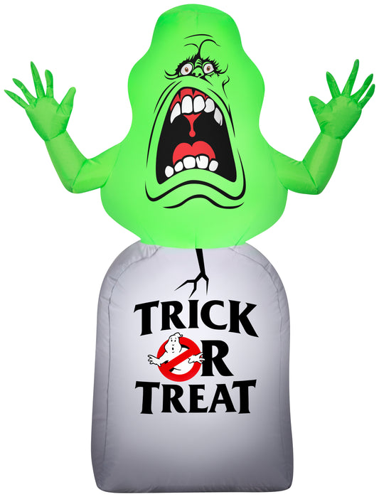 Inflatable Ghostbusters Slimer with Tombstone, 3.5 ft Tall, Green