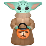 Load image into Gallery viewer, Gemmy Airblown Inflatable The Child w/Treat Sack Star Wars, 3.5 ft Tall, Brown
